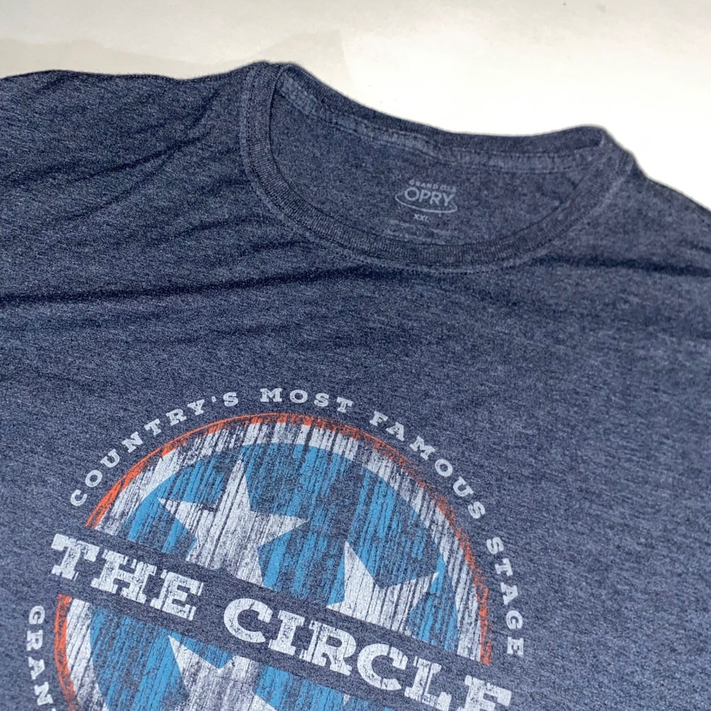 Grand Ole Opry Nashville The Circle Graphic Tee Blue XXL Mens Short Sleeve Shirt